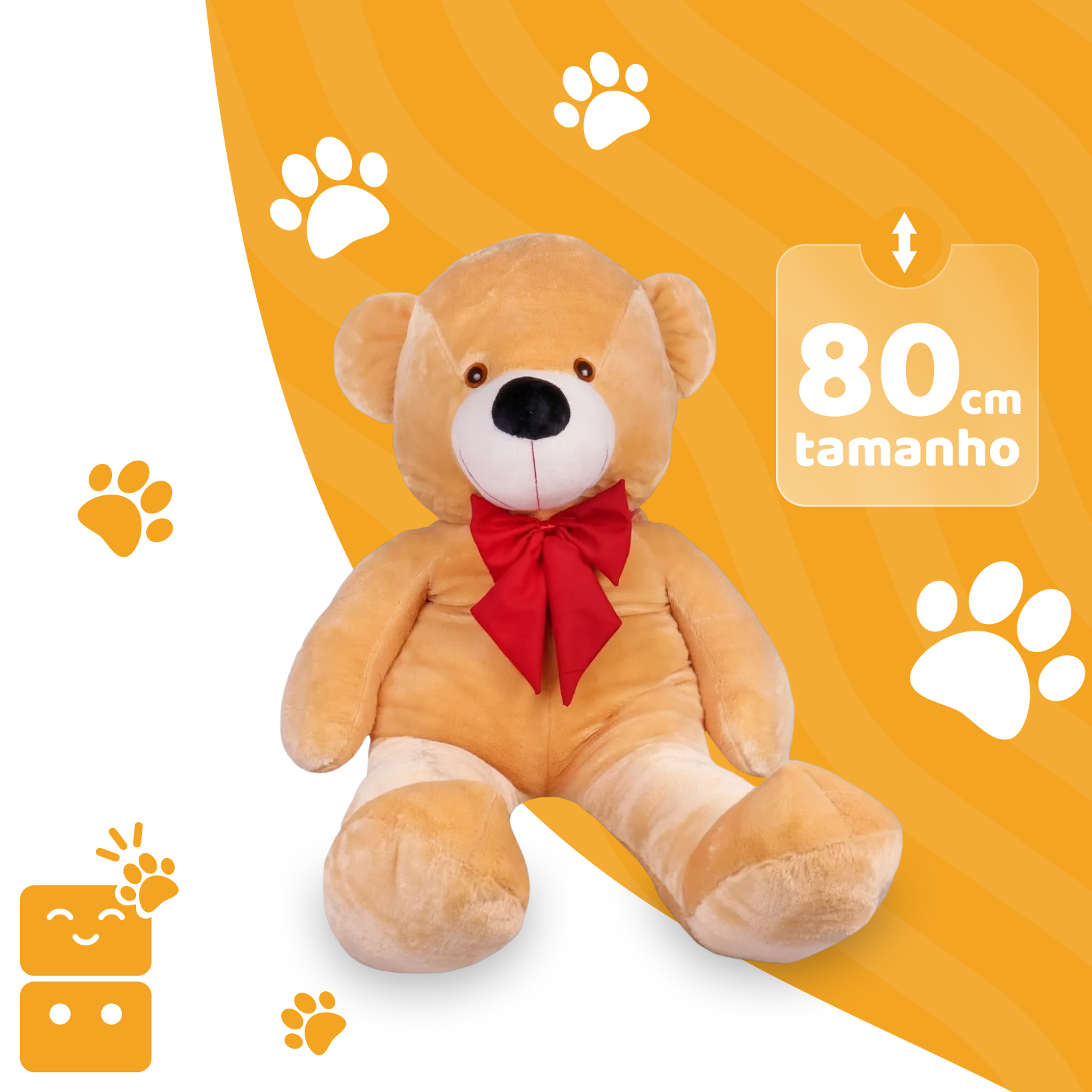 Pelúcia - Urso Gigante - Laço Vermelho - A minha loja