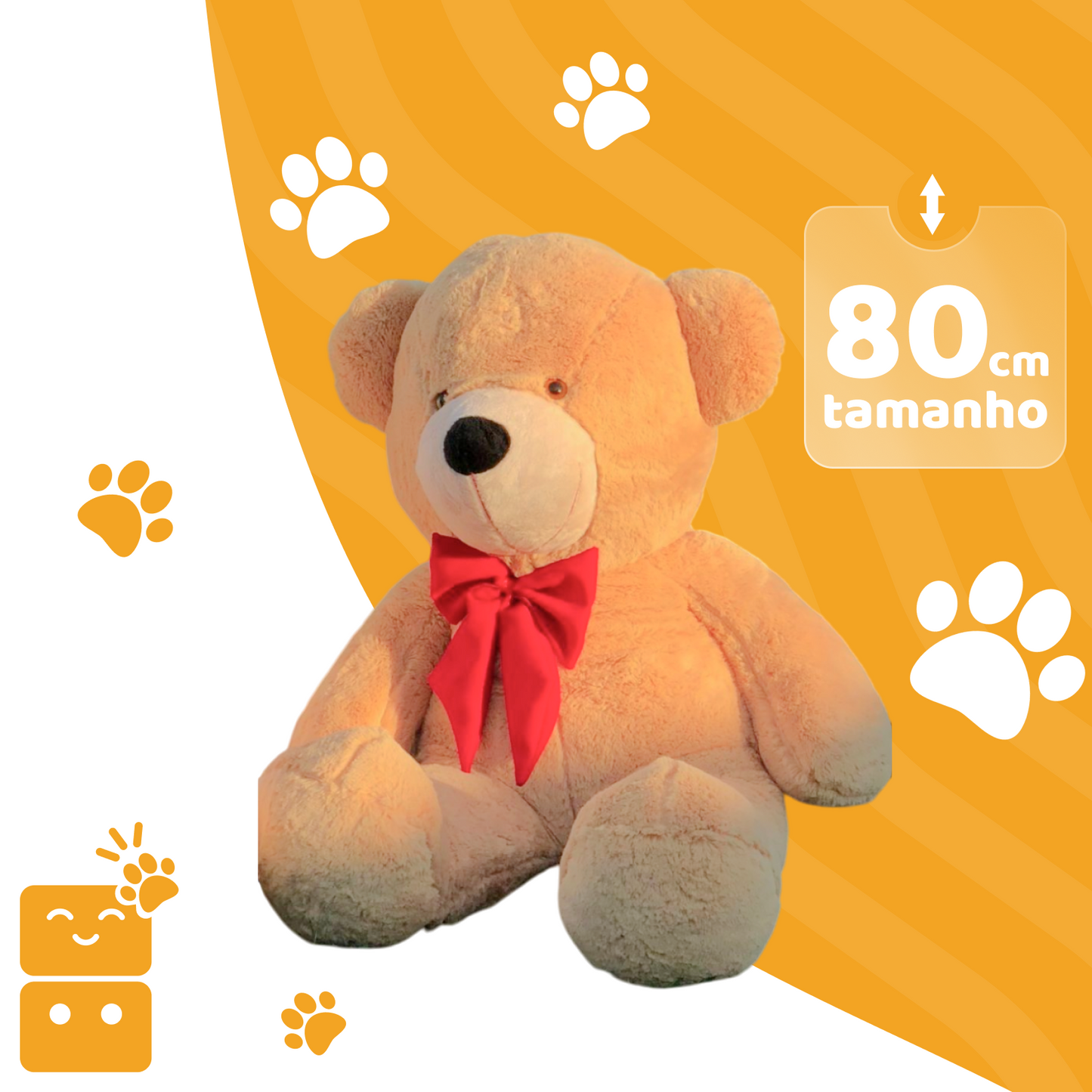 Pelúcia - Urso Gigante - Laço Vermelho - A minha loja