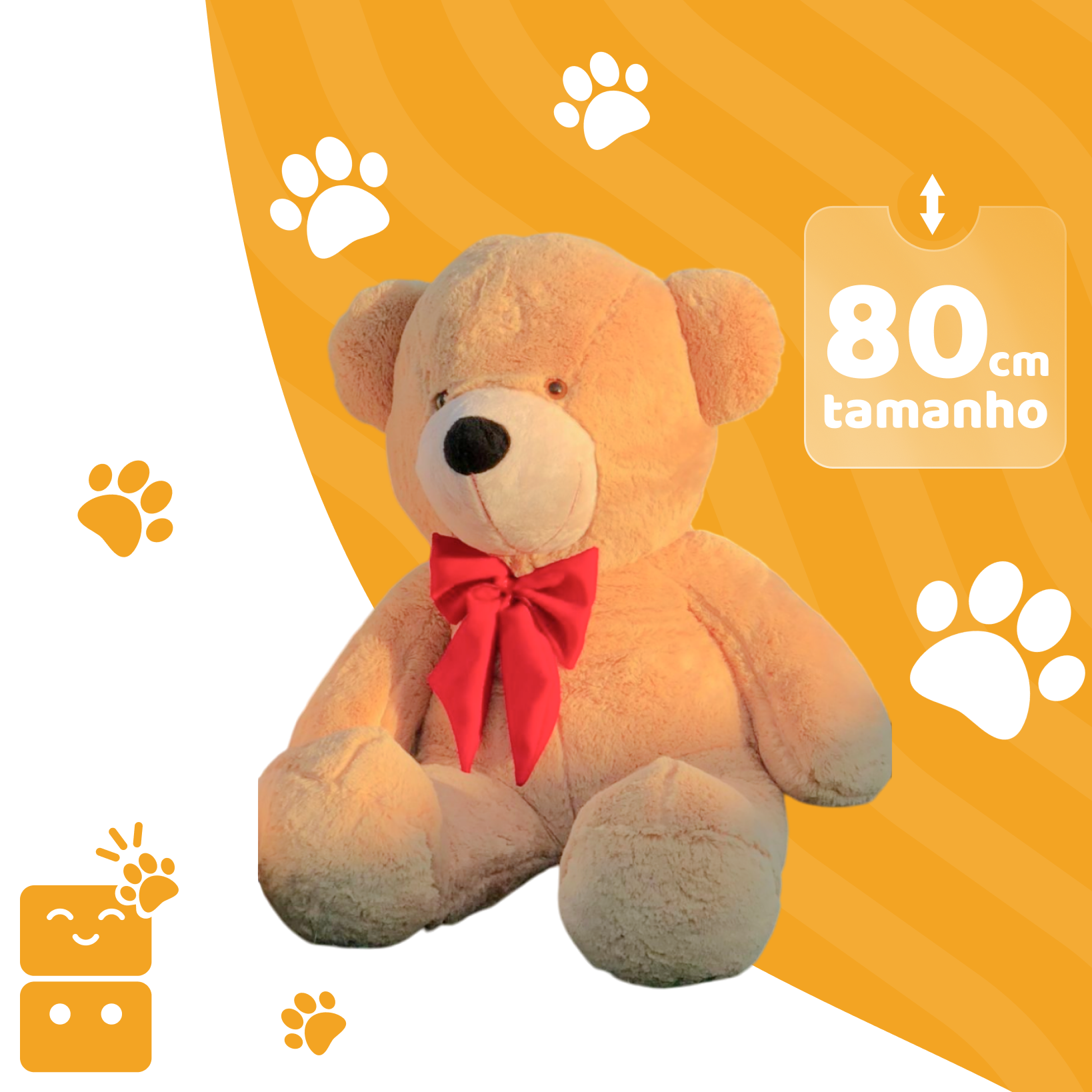 Pelúcia - Urso Gigante - Laço Vermelho - A minha loja