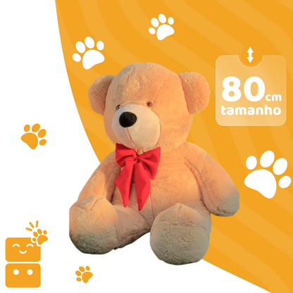 Pelúcia - Urso Gigante - Laço Vermelho - A minha loja