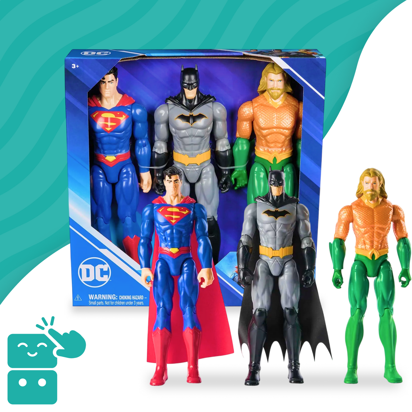 Bonecos - Liga da Justiça - Batman / Aquaman/ Superman - A minha loja