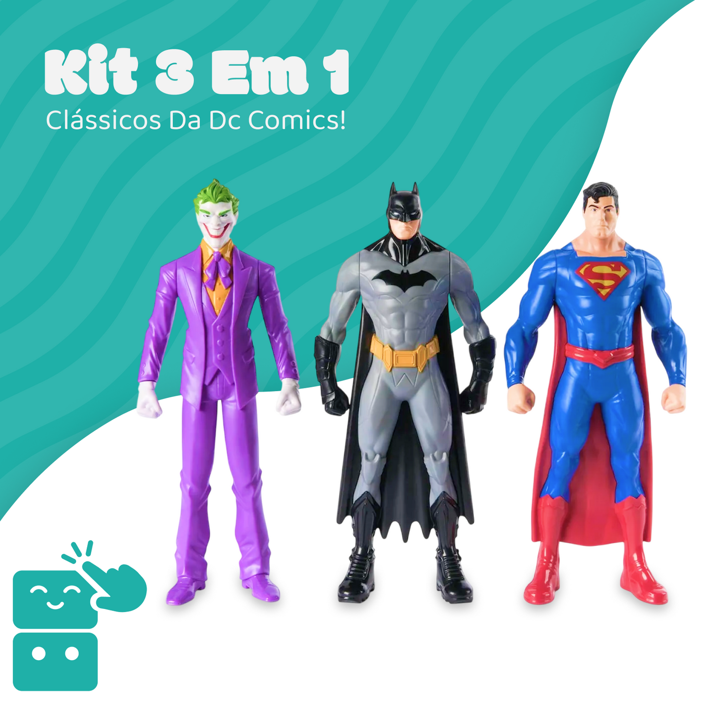 Kit - Bonecos - Batman + Coringa + Superman - A minha loja
