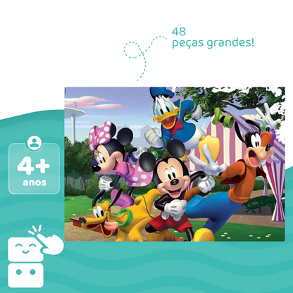 Quebra-cabeça - Mickey Mouse - 48 peças - A minha loja