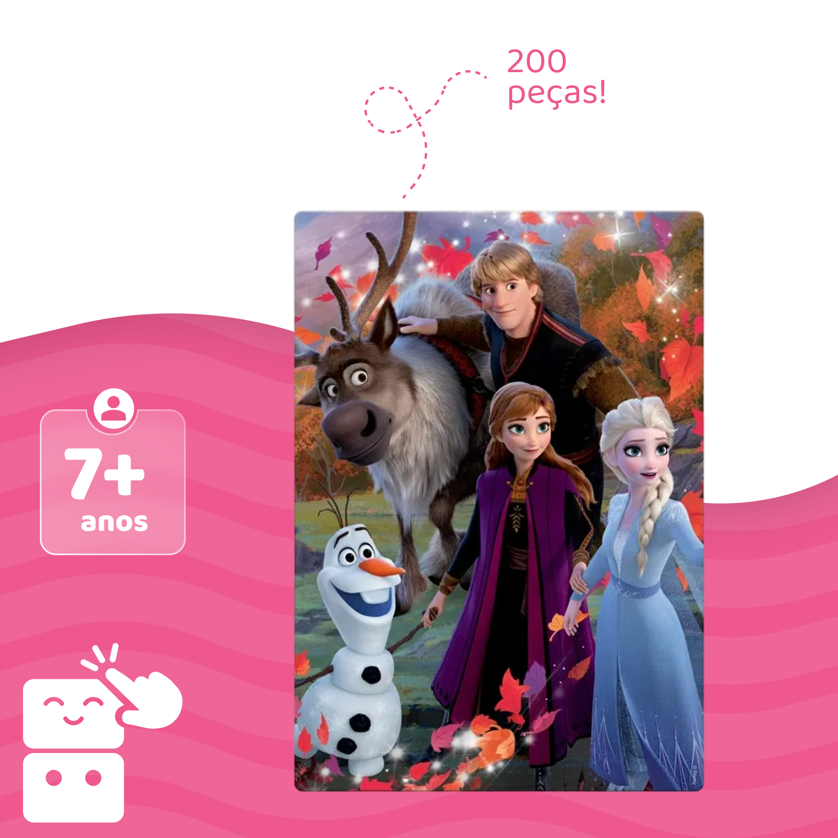 Quebra-cabeça - Frozen - 200 peças - A minha loja