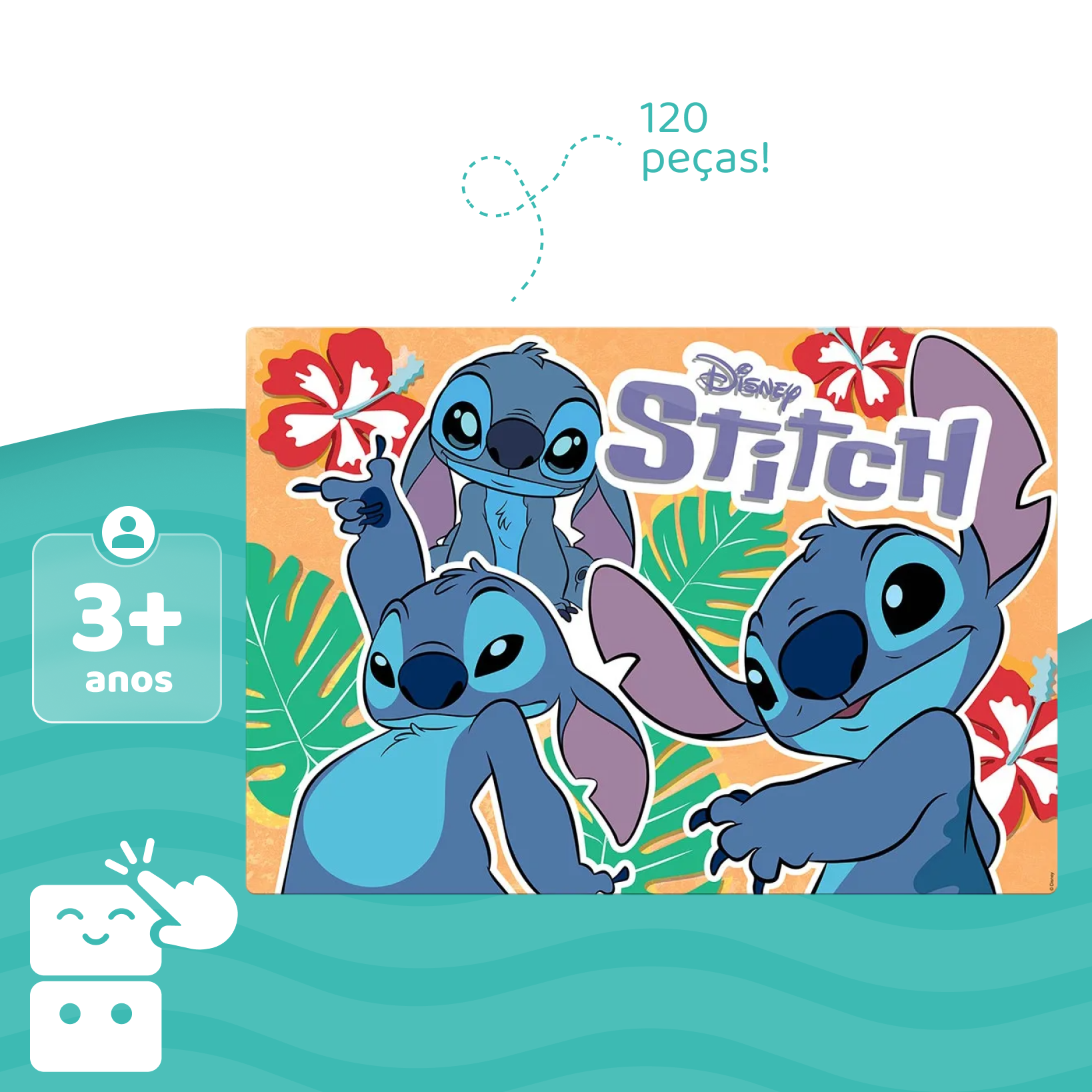Quebra-cabeça - Stitch - 120 peças - A minha loja