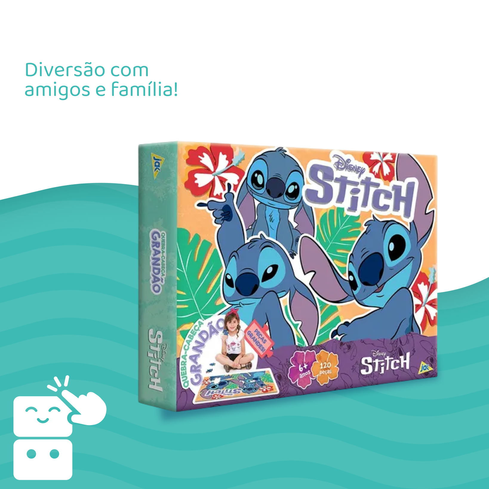 Quebra-cabeça - Stitch - 120 peças - A minha loja