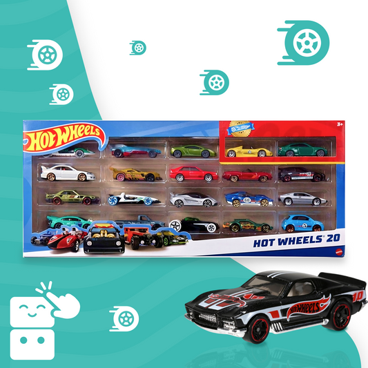 Hot Wheels - Cartela de 20 Carros Sortidos