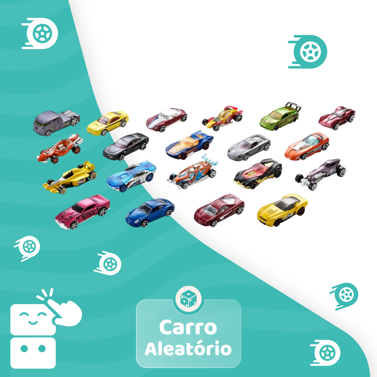 Hot Wheels - Cartela de 20 Carros Sortidos