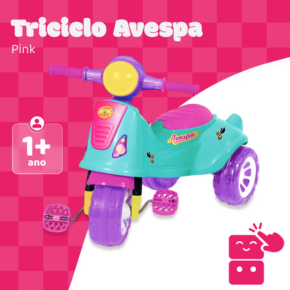 Triciclo Infantil Avespa - Pink