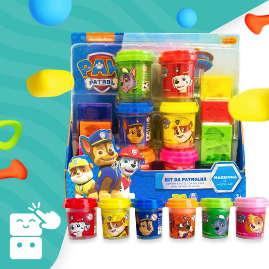 Massinha de Modelar - Patrulha Canina (Kit com 6 Potes)
