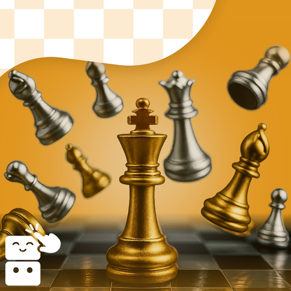 Xadrez - Magnético Dourado e Prateado