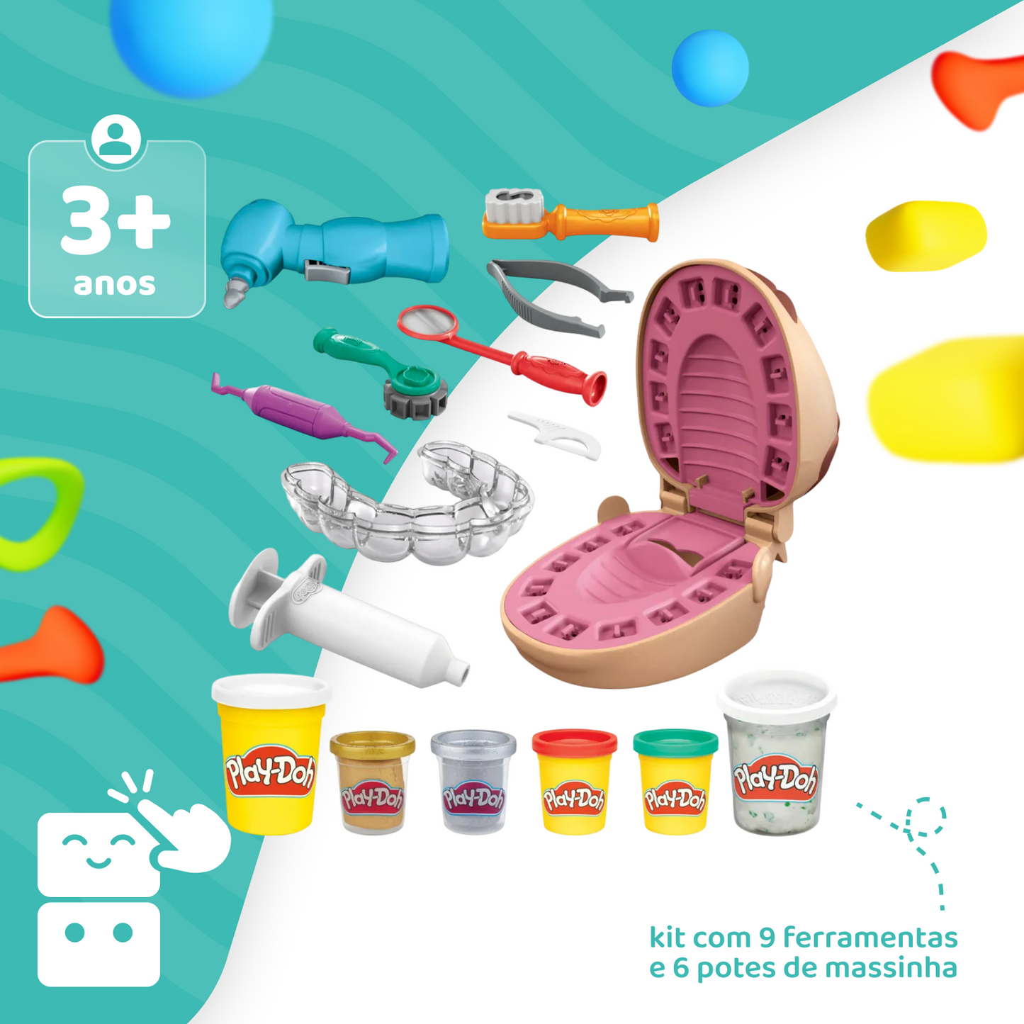Massinha Play-Doh - Brincando De Dentista