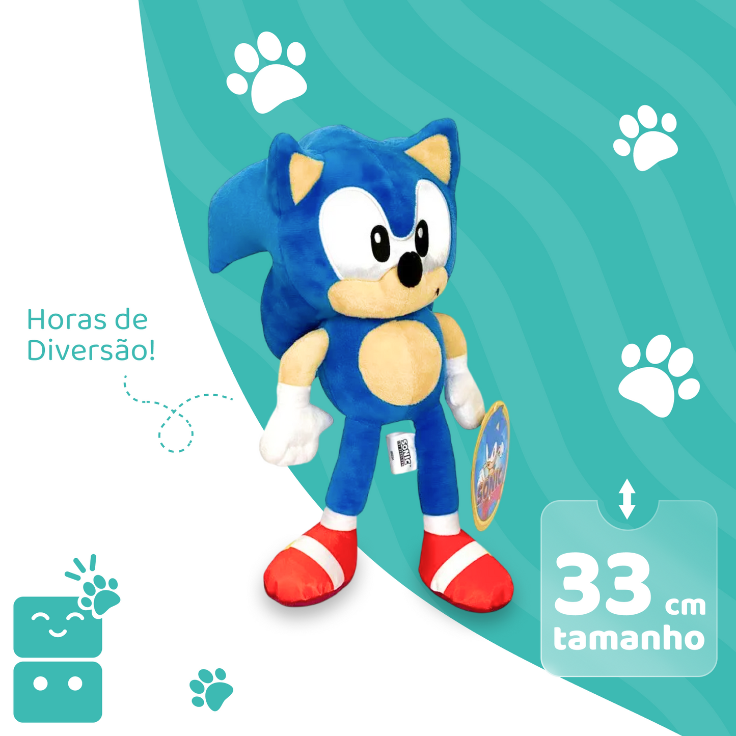 Pelúcia - Sonic (33 cm)