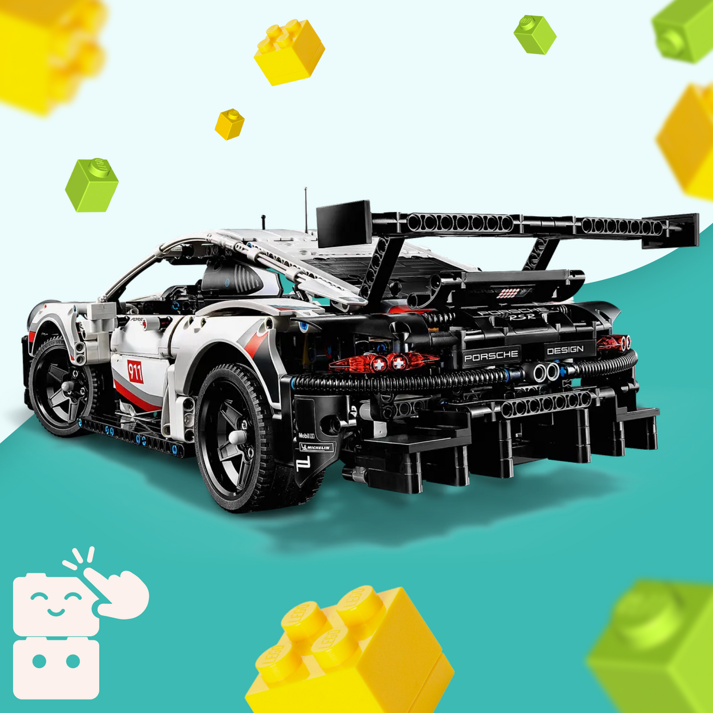 Porsche 911 RSR Branco (1580 peças)