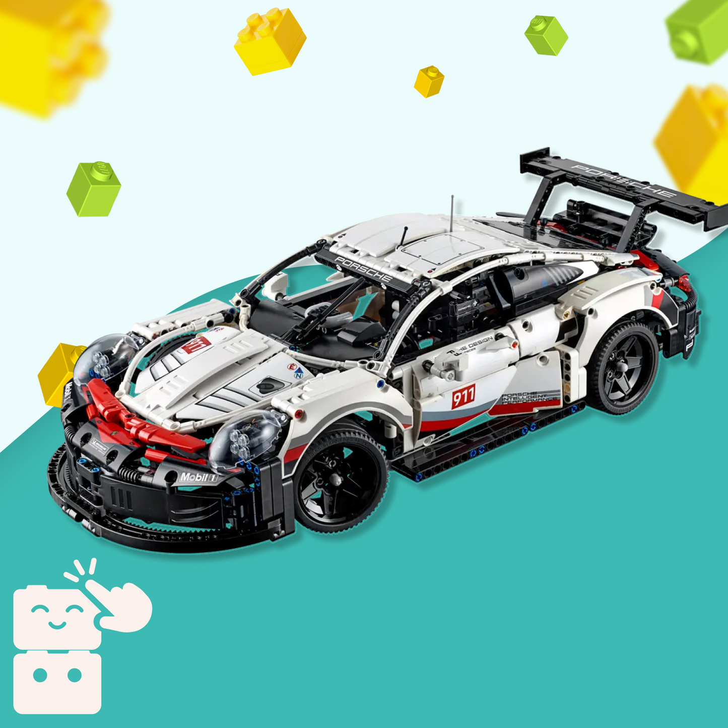 Porsche 911 RSR Branco (1580 peças)