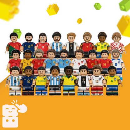Mini-figuras: Maiores Jogadores de Futebol (20 jogadores)