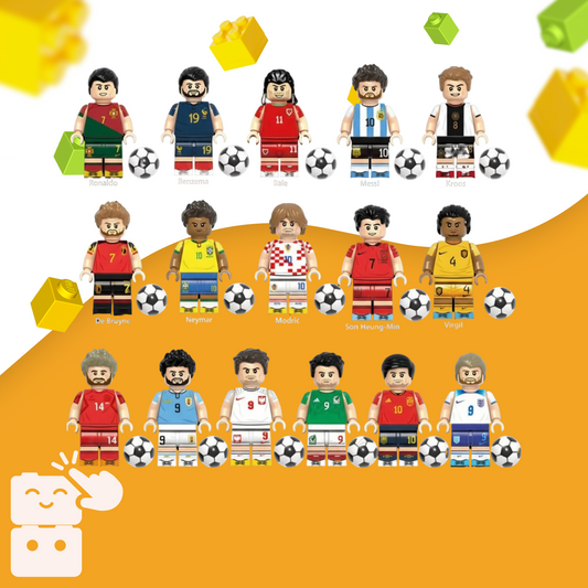 Mini-figuras: Maiores Jogadores de Futebol (16 jogadores)