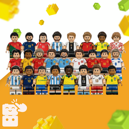 Mini-figuras: Maiores Jogadores de Futebol (20 jogadores)