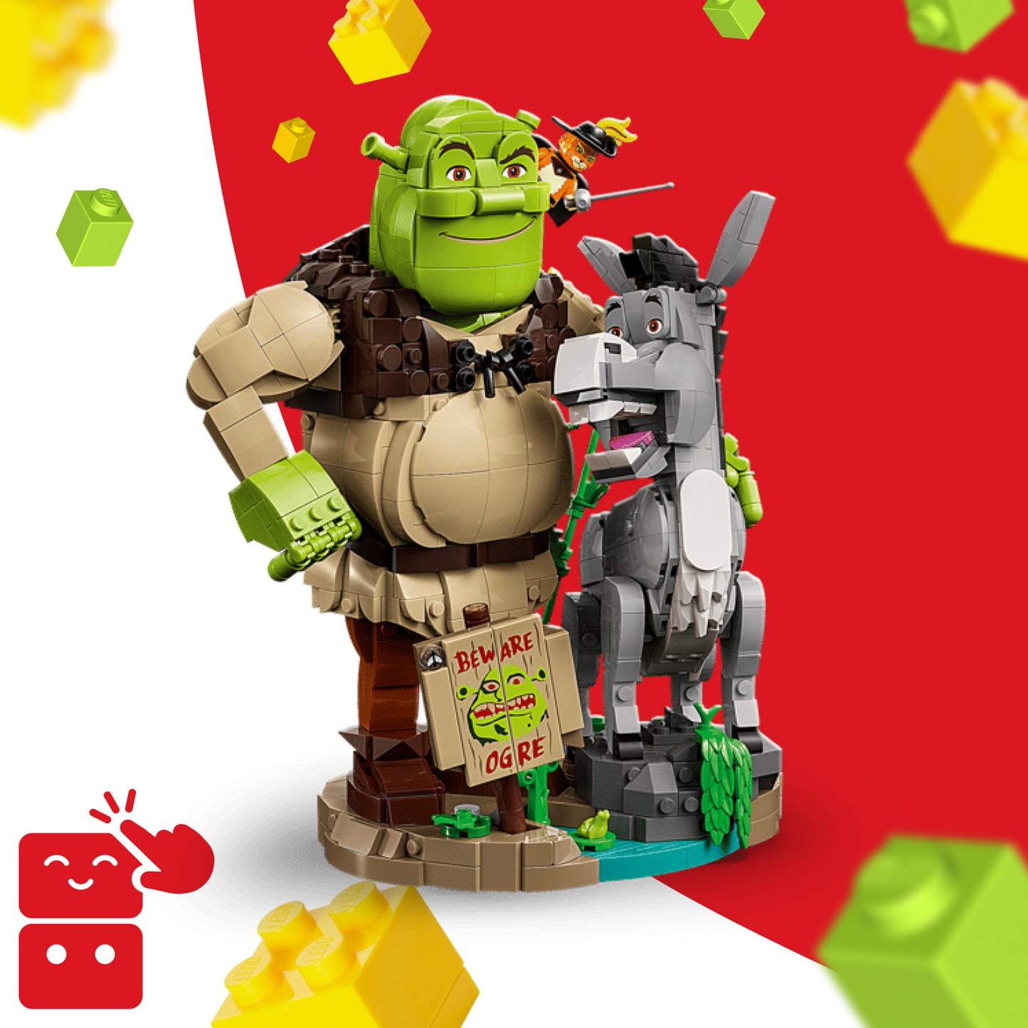 Shrek, Burro e Gato de Botas (1403 peças)