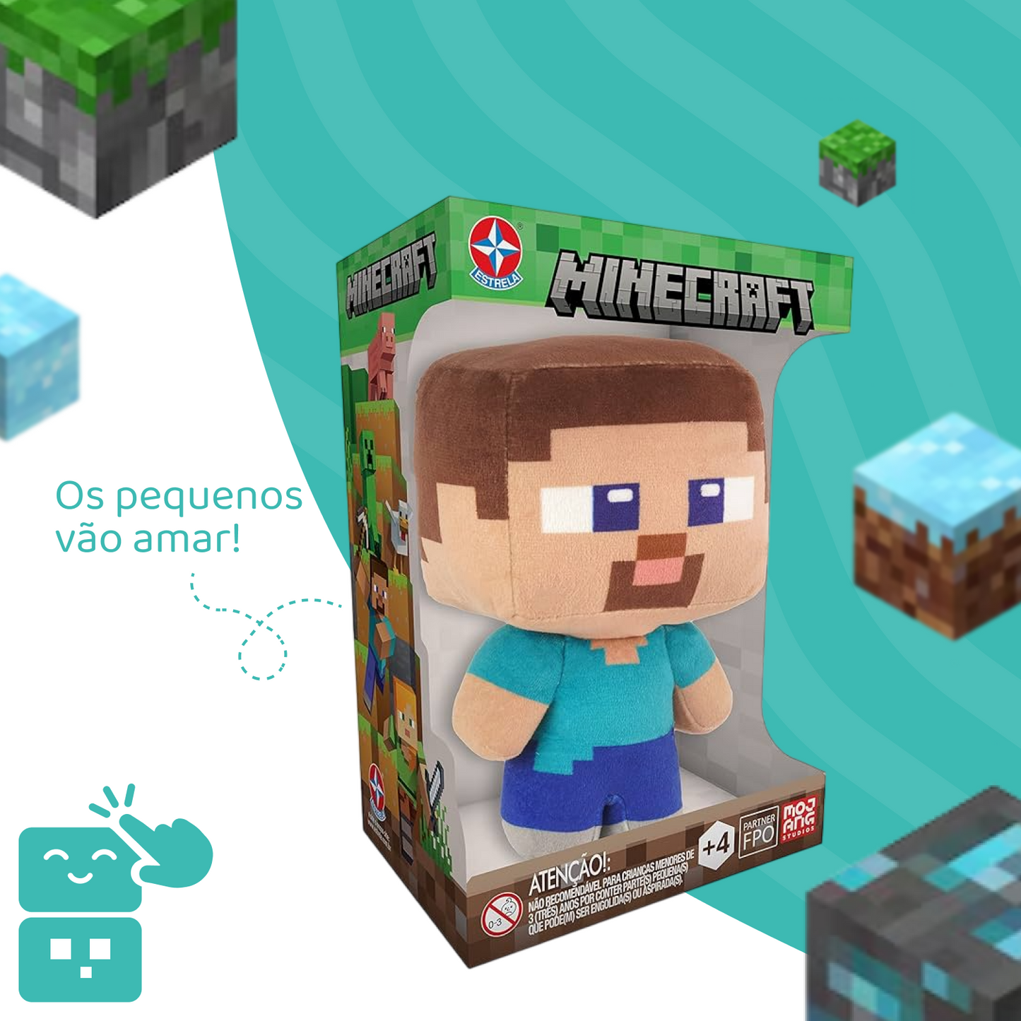 Pelúcia - Steve Minecraft - A minha loja
