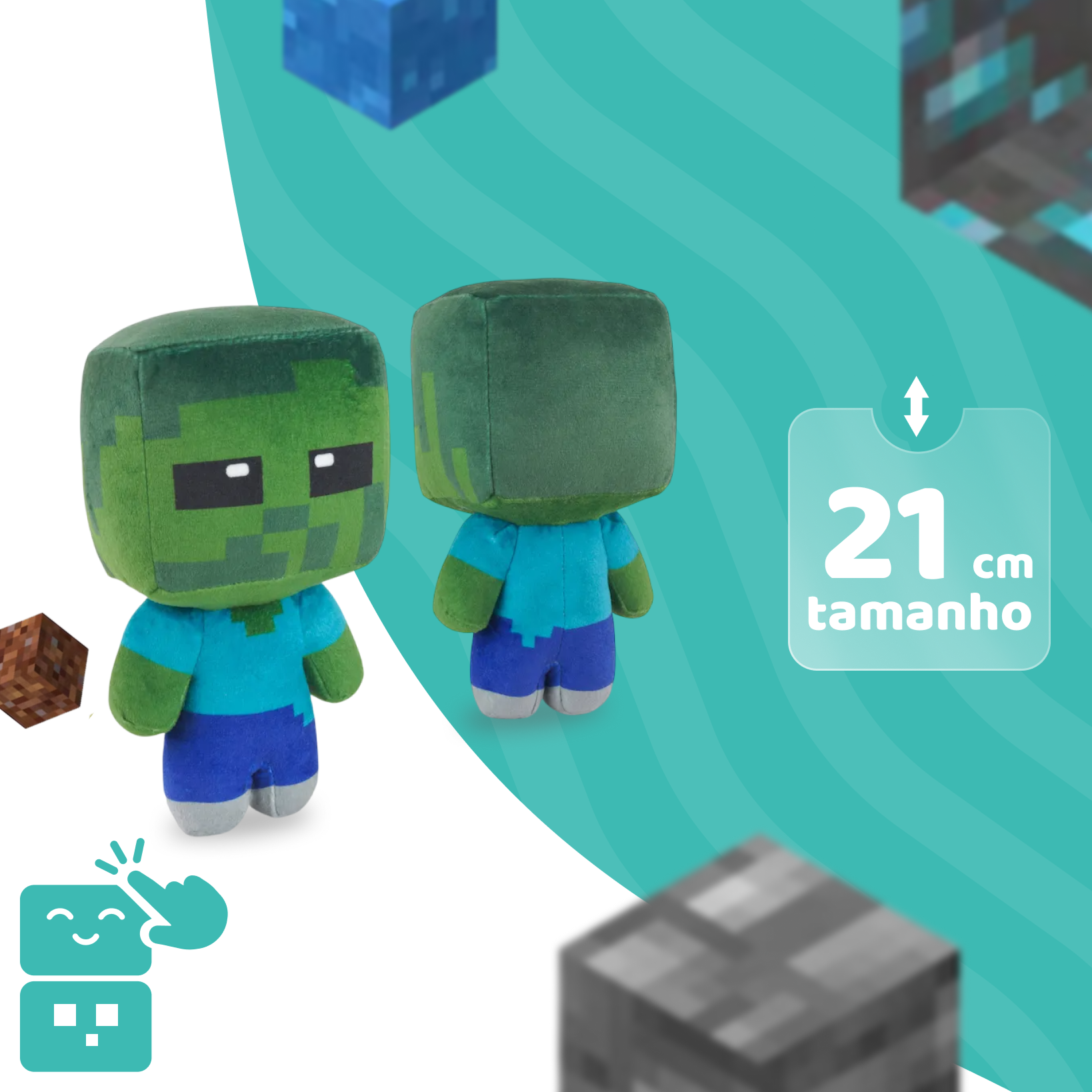 Pelúcia - Zombie Minecraft - A minha loja