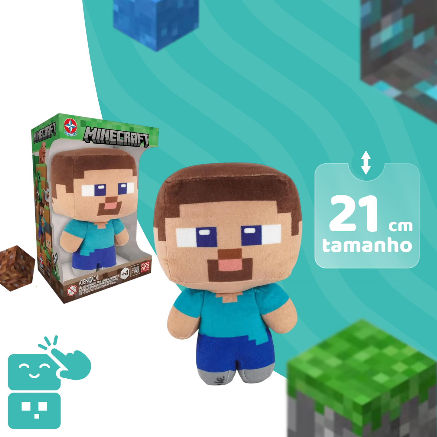 Pelúcia - Steve Minecraft - A minha loja