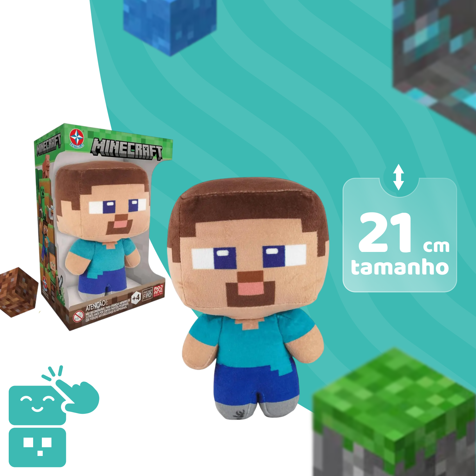 Pelúcia - Steve Minecraft - A minha loja