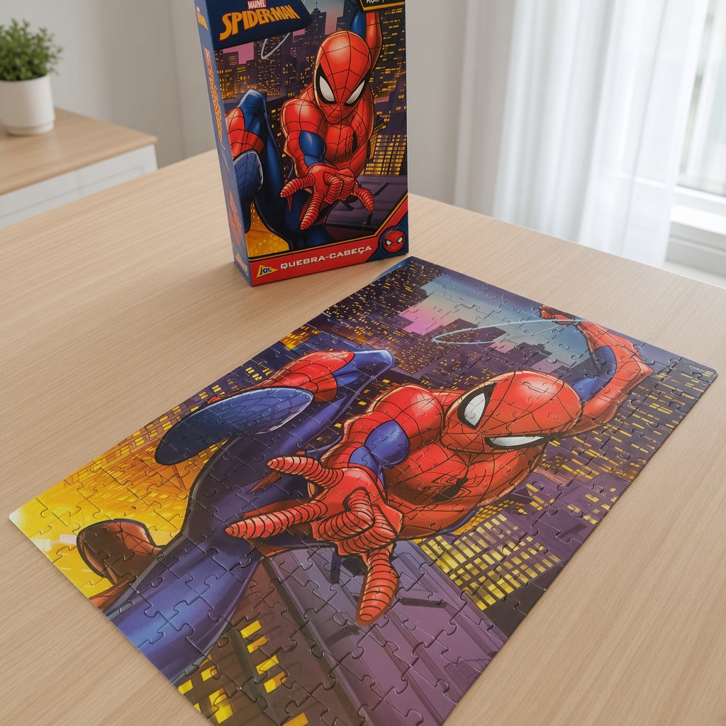 Quebra-Cabeça Cartonado Homem-Aranha 200 Peças Toyster - Imagem 4
