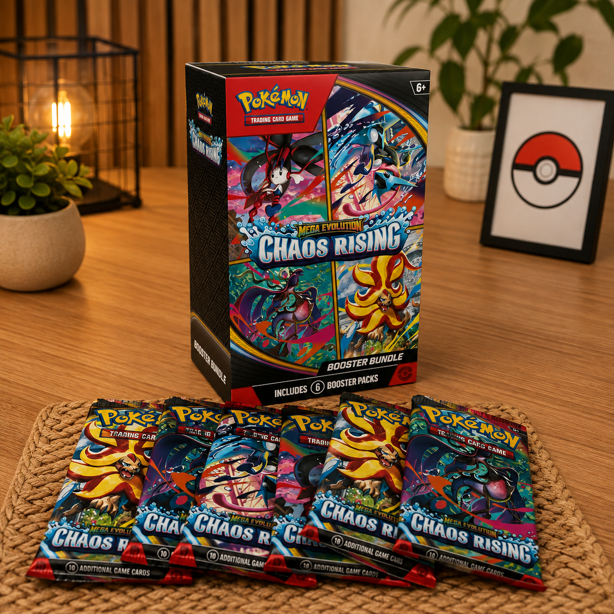 Caixa Pokémon TCG Mega Evolution Chaos Rising Asmodee - Imagem 4