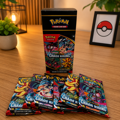 Caixa Pokémon TCG Mega Evolution Chaos Rising Asmodee - Imagem 5