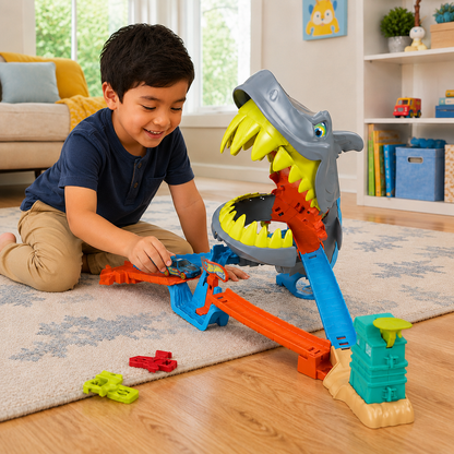 Kit Pista Hot Wheels City Tubarão Mattel - Imagem 11
