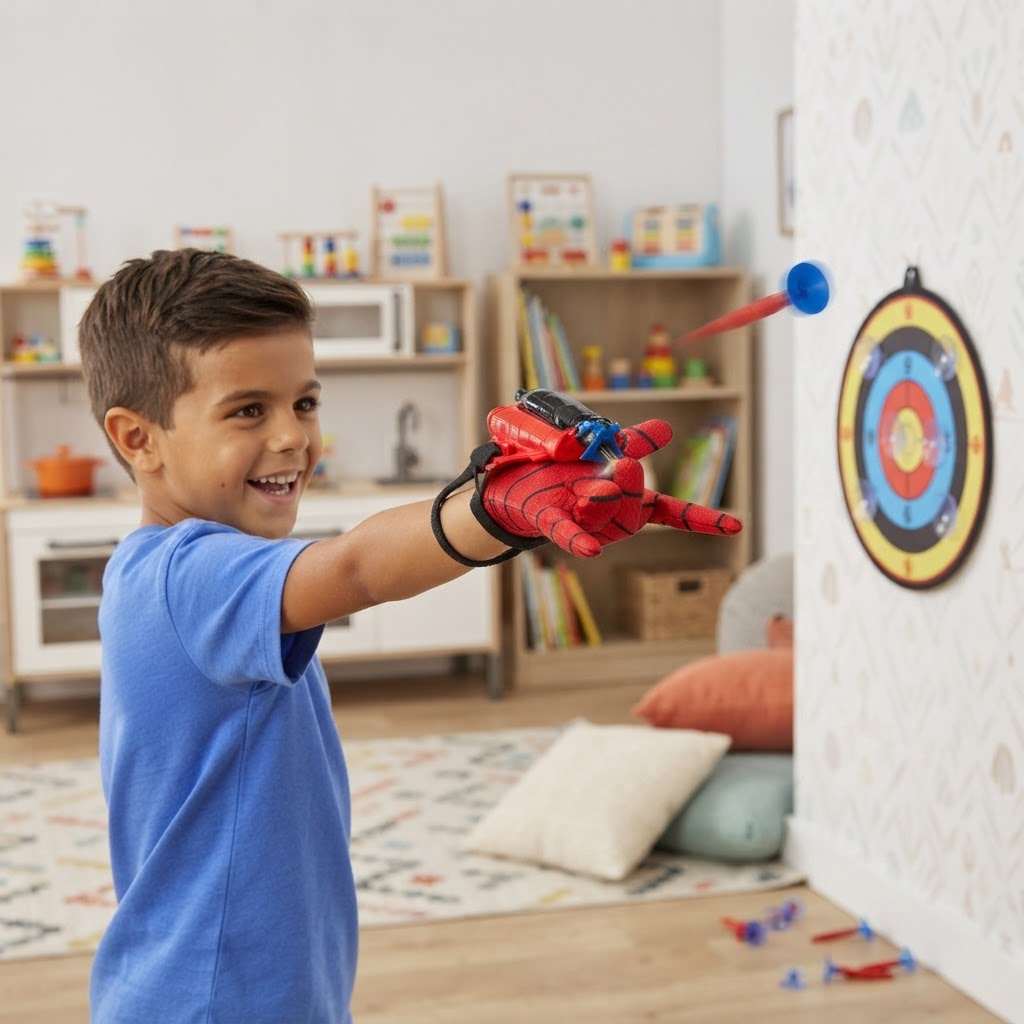 Brinquedo Lançador Infantil de Dardos Interativo - ambientada_01.jpg