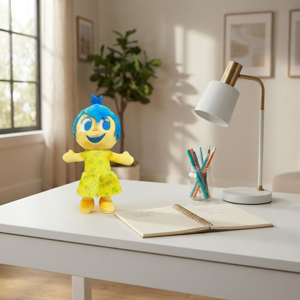 Boneco de Pelúcia Divertida Mente 2 - Alegria 30cm - Ambientada 02
