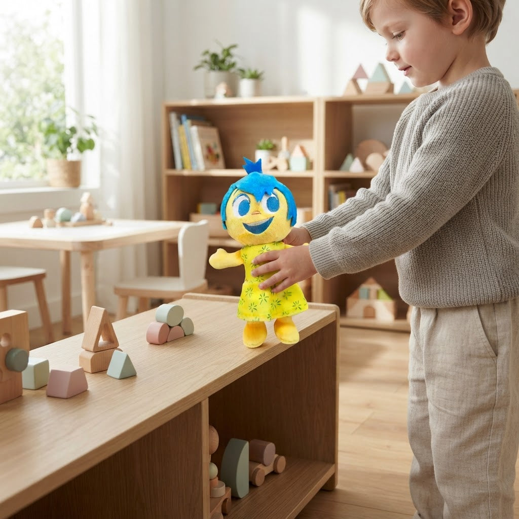 Boneco de Pelúcia Divertida Mente 2 - Alegria 30cm - Ambientada 03