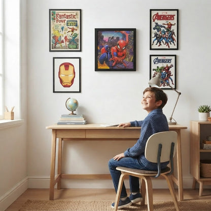 Quebra-Cabeça Cartonado Homem-Aranha 200 Peças Toyster - Quadro Parede Quadrado Proporcional 24x24cm