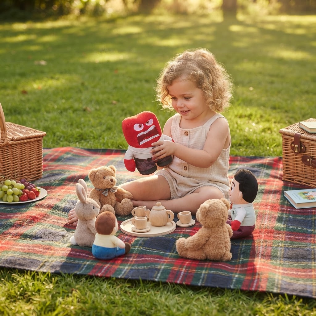 Fun Disney Pelúcia Divertida Mente 2 - Raiva 25cm - Picnic Tea Party