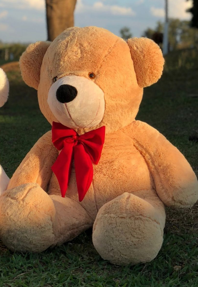 Pelúcia - Urso Gigante - Laço Vermelho - A minha loja