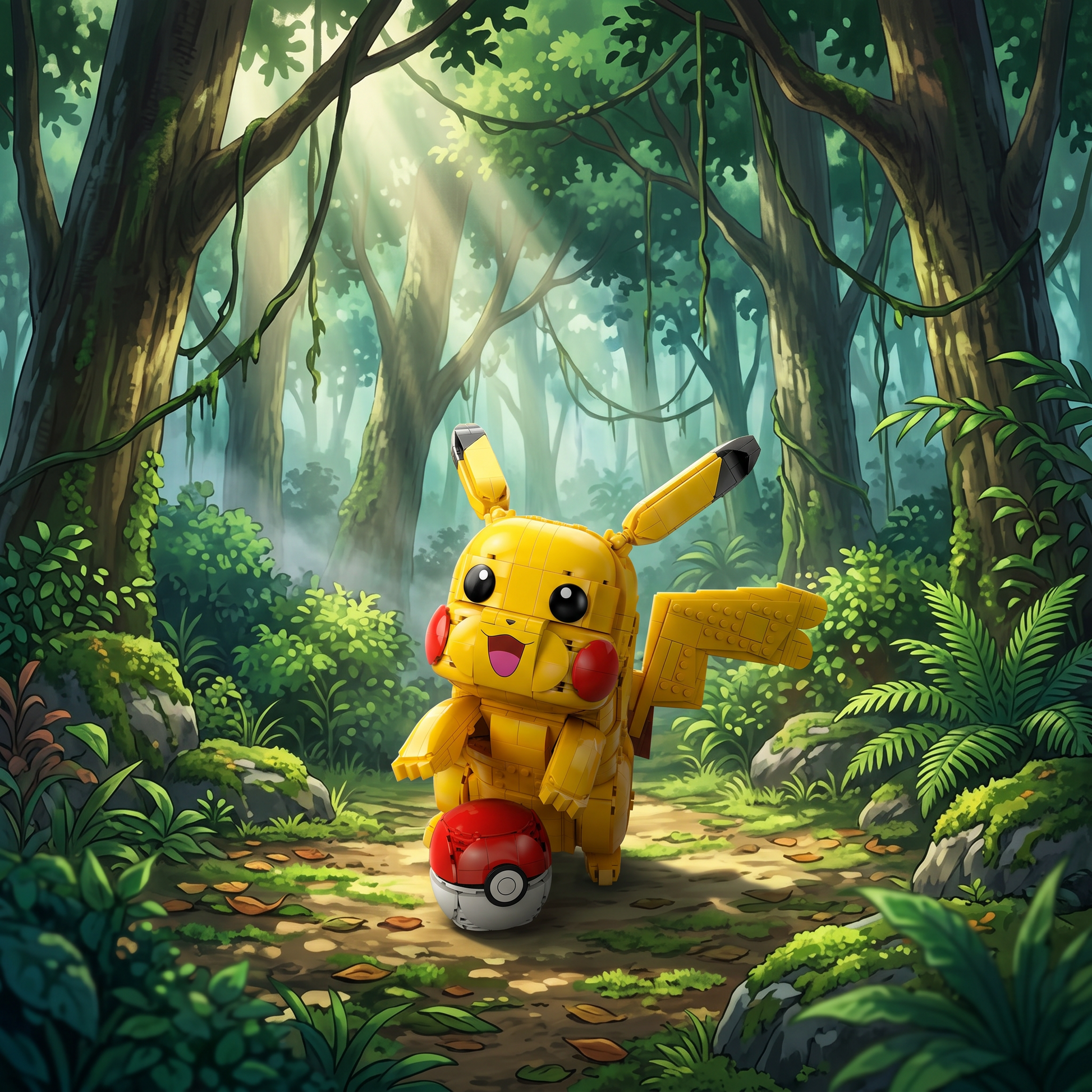 Pokémon - Pikachu e Pokebola (2050 peças)