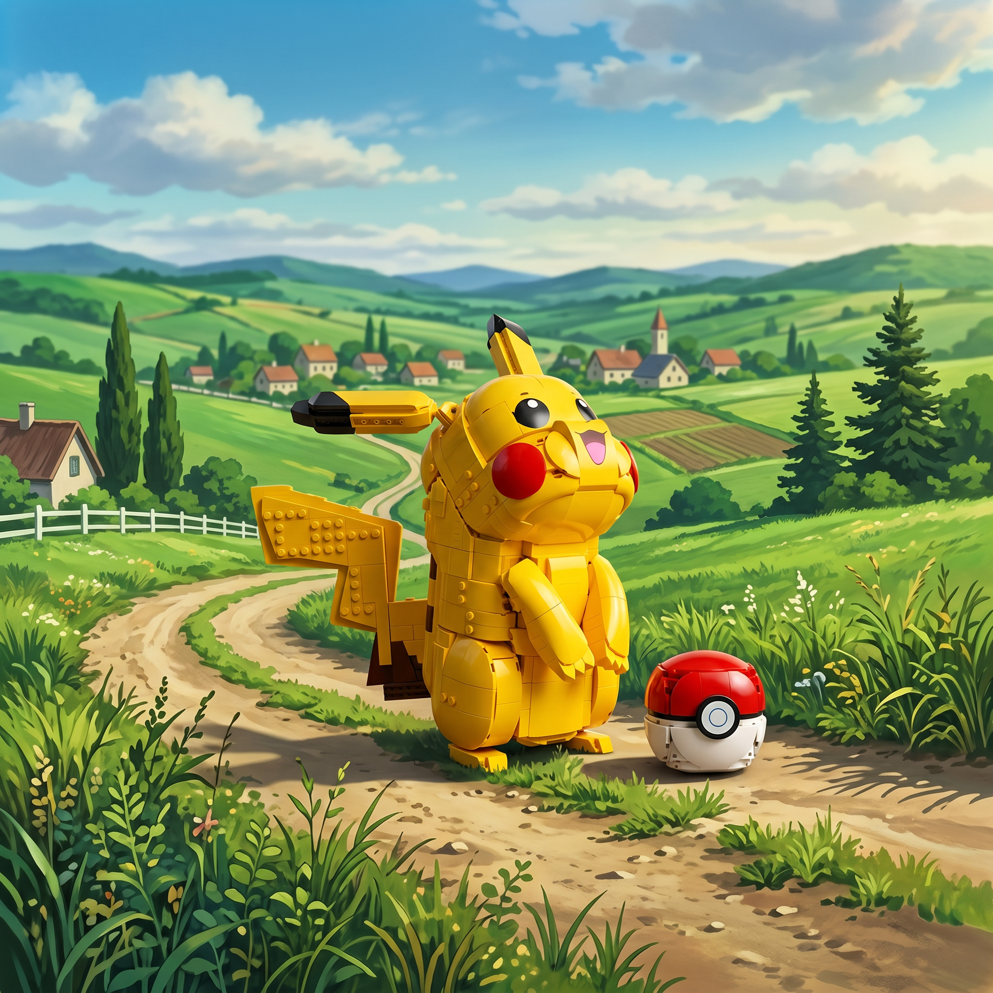 Pokémon - Pikachu e Pokebola (2050 peças)
