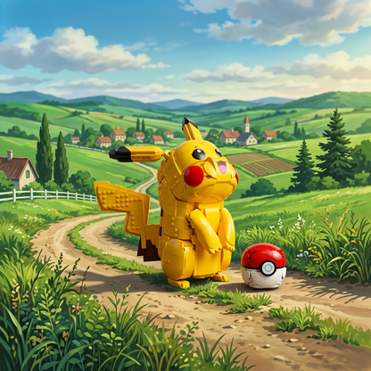 Pokémon - Pikachu e Pokebola (2050 peças)
