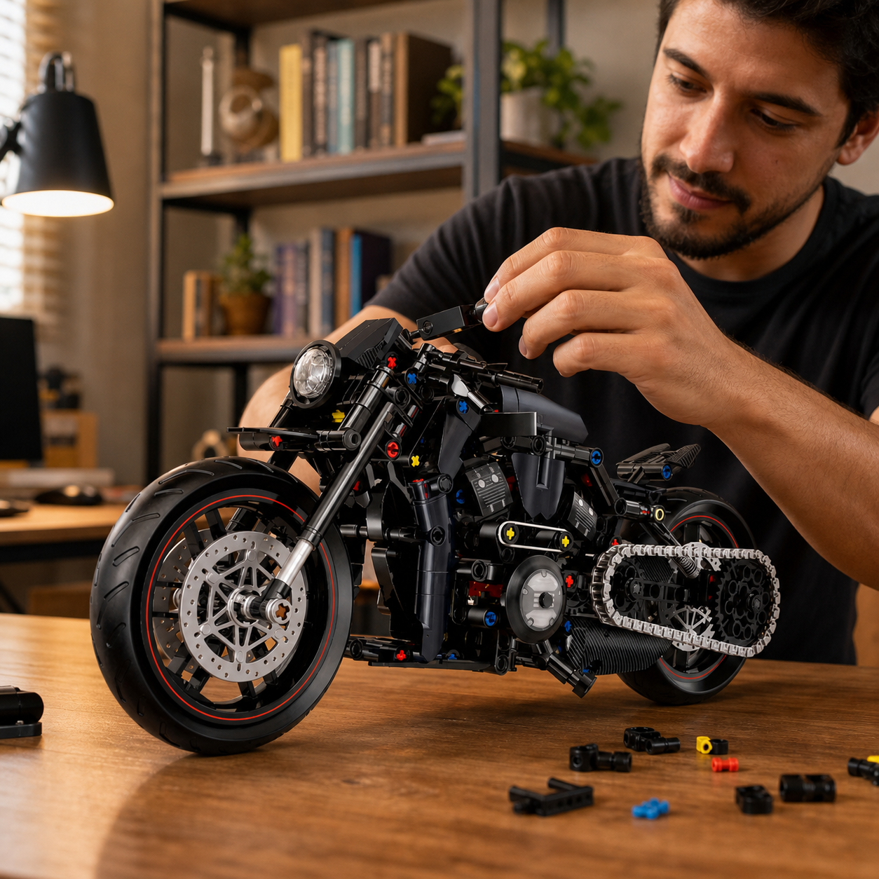 Harley Davidson Black Rod (562 peças) - imagem 8