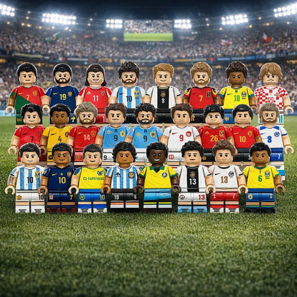 Mini-figuras: Maiores Jogadores de Futebol (20 jogadores)