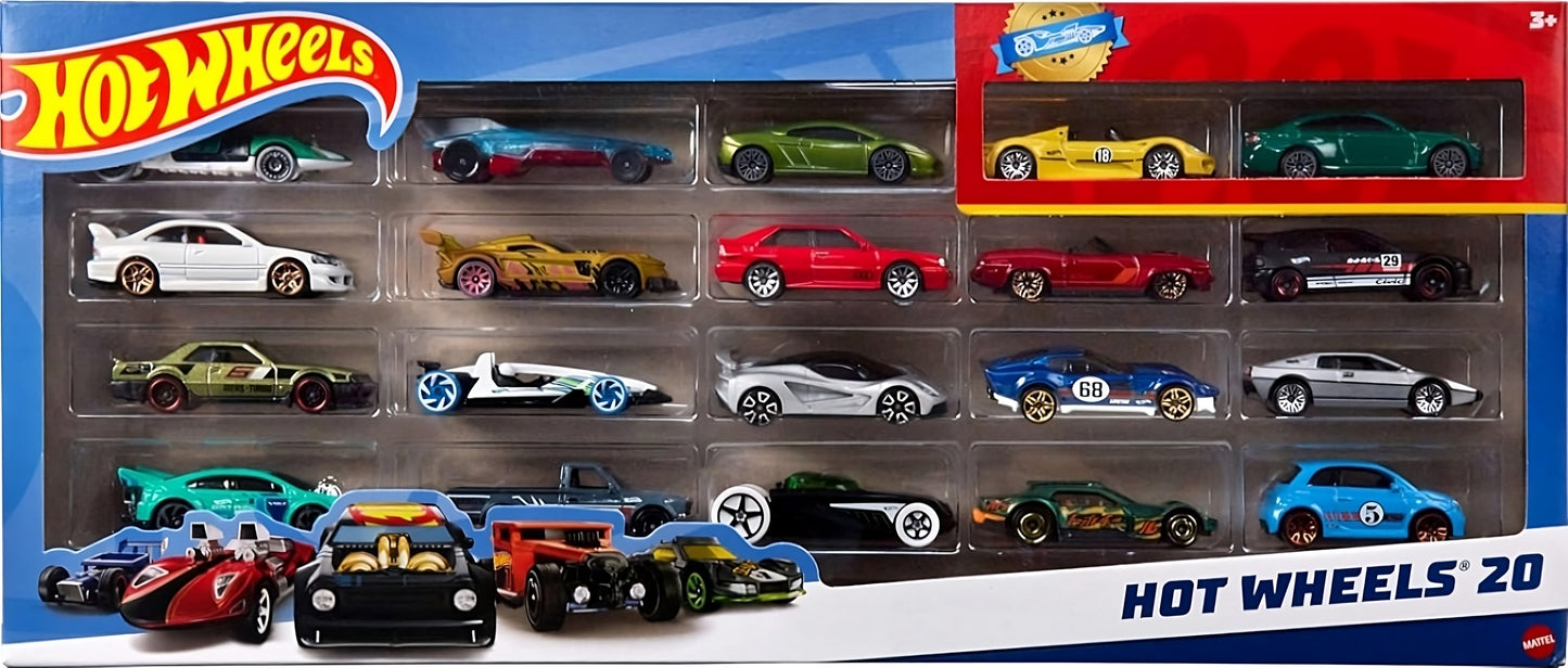 Hot Wheels - Cartela de 20 Carros Sortidos