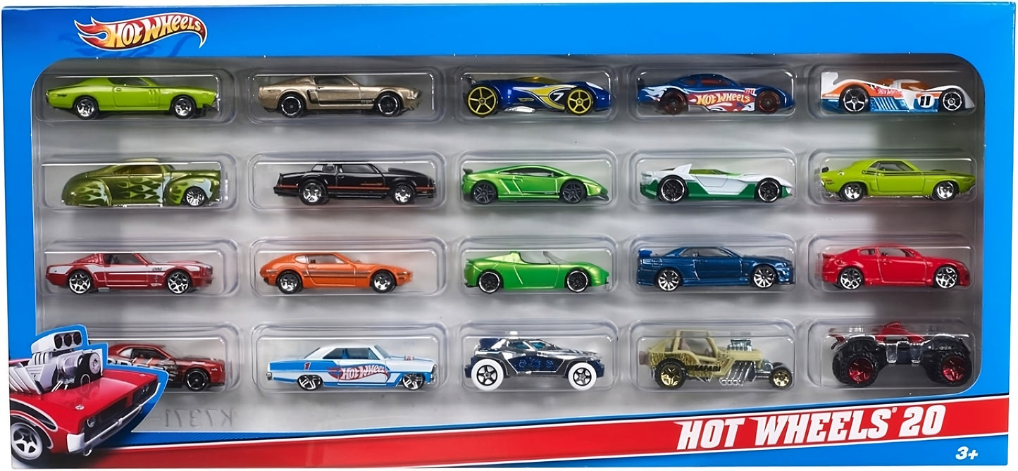Hot Wheels - Cartela de 20 Carros Sortidos